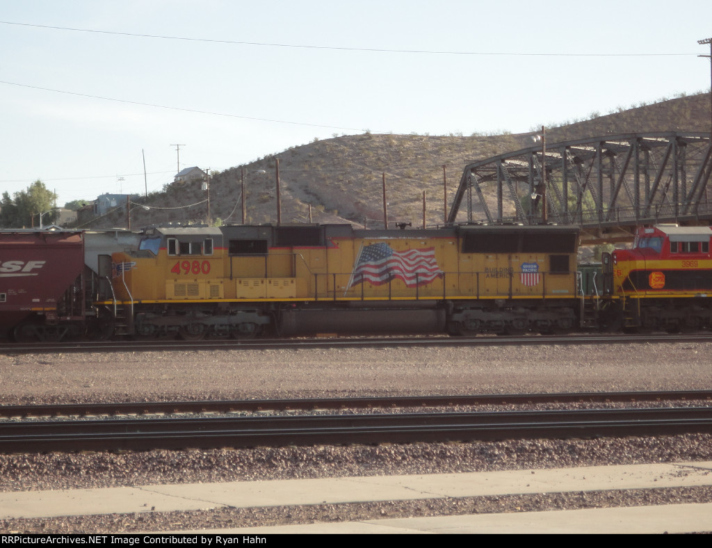 UP 4980 in Barstow Yard